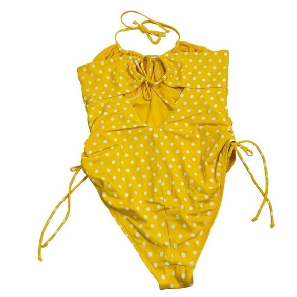 ASHLEY GRAHAM X‎ SWIMSUITS FOR ALL POLKA DOT HALTER ONE PIECE SWIMSUIT 12 - Picture 4 of 8
